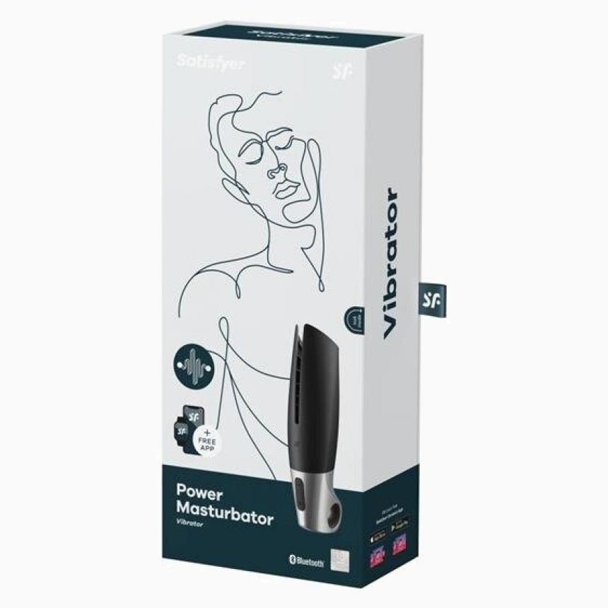 Мастурбатор - Satisfyer Power Masturbator Black Silver (App) Мастурбатор - Satisfyer Power Masturbator Black Silver (App)
