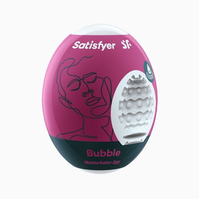 Satisfyer Masturbator Egg Single Bubble мастурбатор яйцо, 7х5.5 см (малиновый)