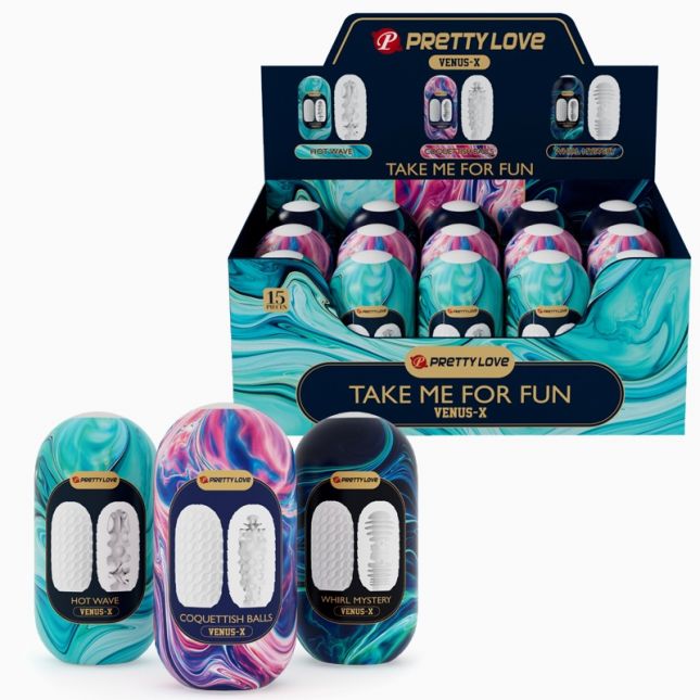 Набір мастурбаторів - Pretty Love Venus-X Egg Set, 15 шт.