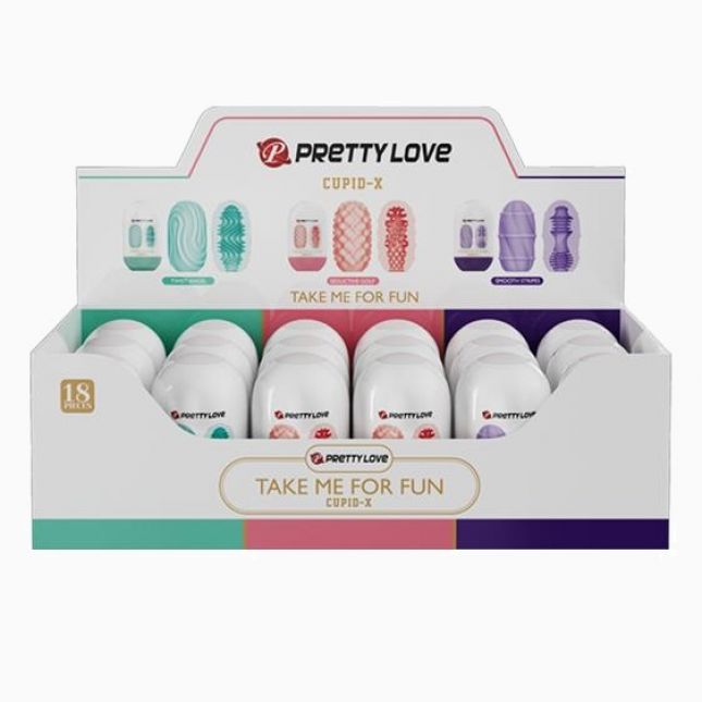 Набір мастурбаторів - Pretty Love Cupid-X Egg Set, 18 шт.