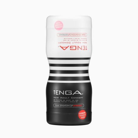Мастурбатор Tenga Dual Sensation Cup EXTREMES, двухсторонний, 2в1 — нежная и жесткая стимуляция