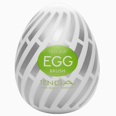 Мастурбатор-яйце Tenga Egg Brush з рельєфом у вигляді великої щетини