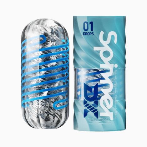 Мастурбатор Tenga Spinner DX 01 Drops, с упругой стимулирующей спиралью внутри, нежное воздействие