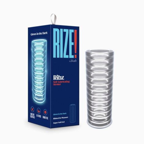 Мастурбатор Blush Rize – Ribz Glow in the Dark Masturbator – Clear, нейтральный, светится в темноте
