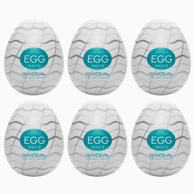 Набір мастурбаторів - Tenga Egg Wavy II, 6 шт.