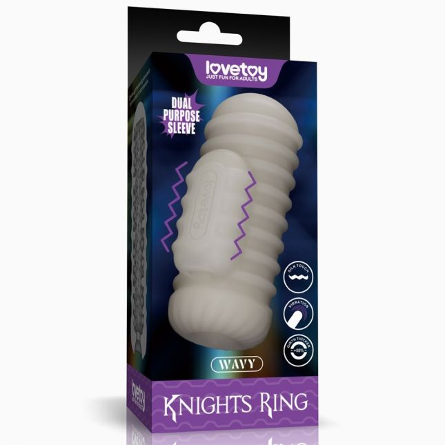 Мастурбатор - Knights Ring Vibrating Dual Purpose Sleeve-Wavy