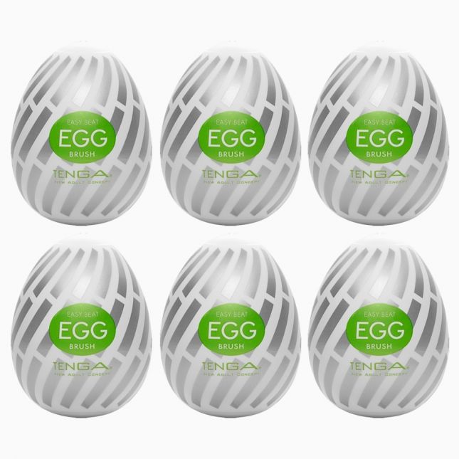 Набір мастурбаторів - Tenga Egg Brush, 6 шт.
