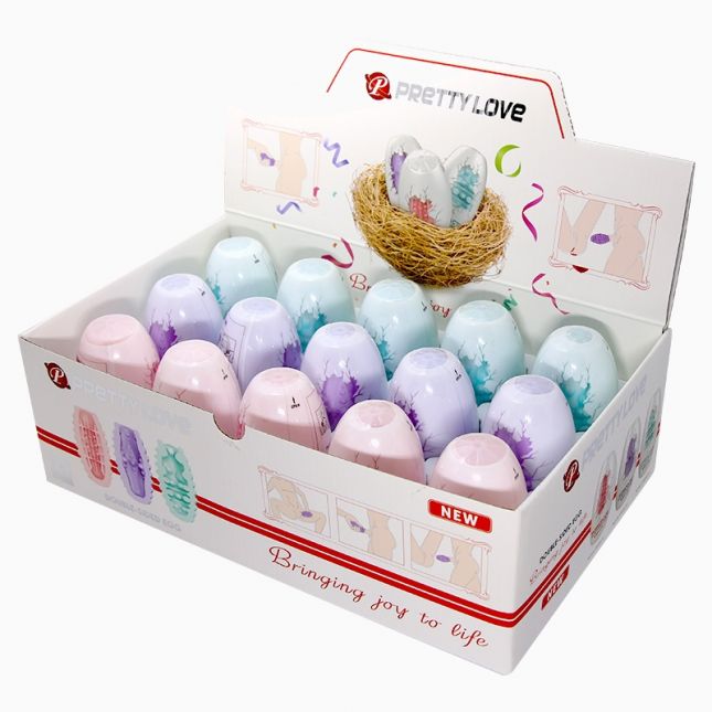 Набір мастурбаторів - Pretty Love Double-Sided Egg Set, 15 шт.