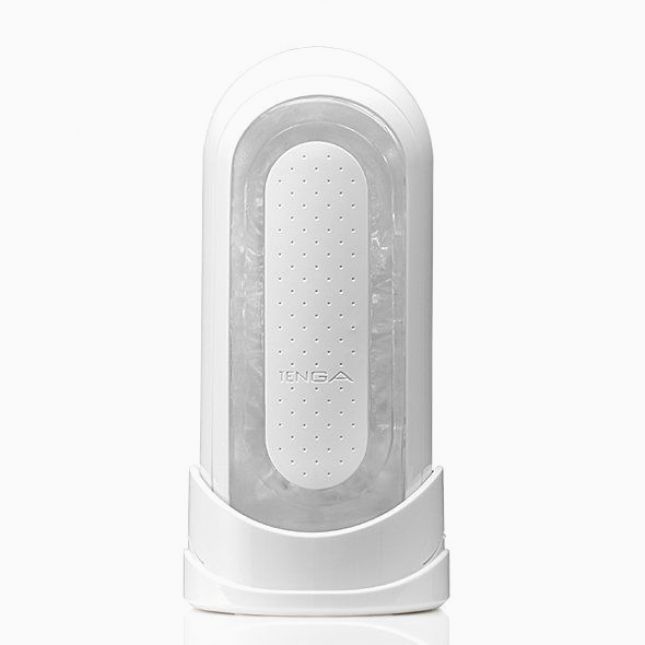 Мастурбатор Tenga Flip Zero White, змінна інтенсивність стимуляції, розкладний