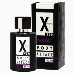 Чоловічі парфуми з феромонами - Aurora X Phero Men Body Attack Violet, 50 мл