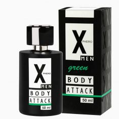 Чоловічі парфуми з феромонами - Aurora X Phero Men Body Attack Green, 50 мл