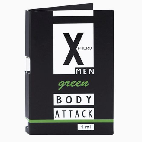 Чоловічі парфуми з феромонами - Aurora X Phero Men Body Attack Green, 1 мл