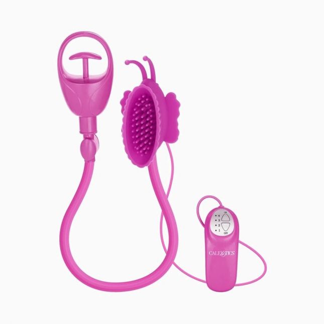 Вибропомпа для клитора Butterfly Clitoral Pump Pink, 11х6 см (пурпурный)