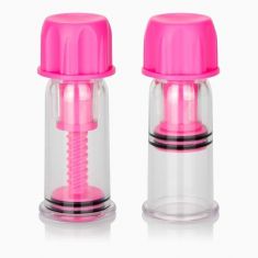 Вакуумные помпы для сосков Vacuum Twist Suckers (розовый)