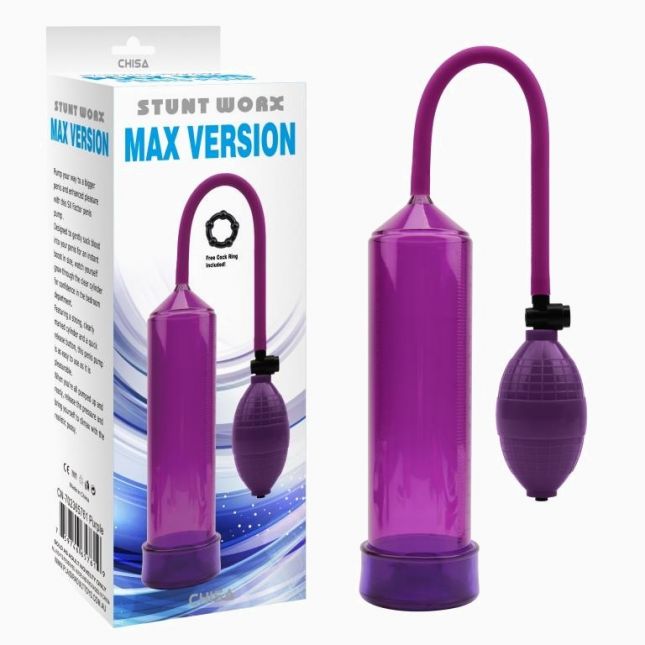 Вакуумная помпа - Stunt Worx Penis Pump Max Version Purple
