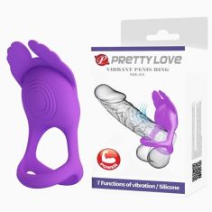 Насадка на член - Pretty Love Silas Vibrant Penis Ring Purple