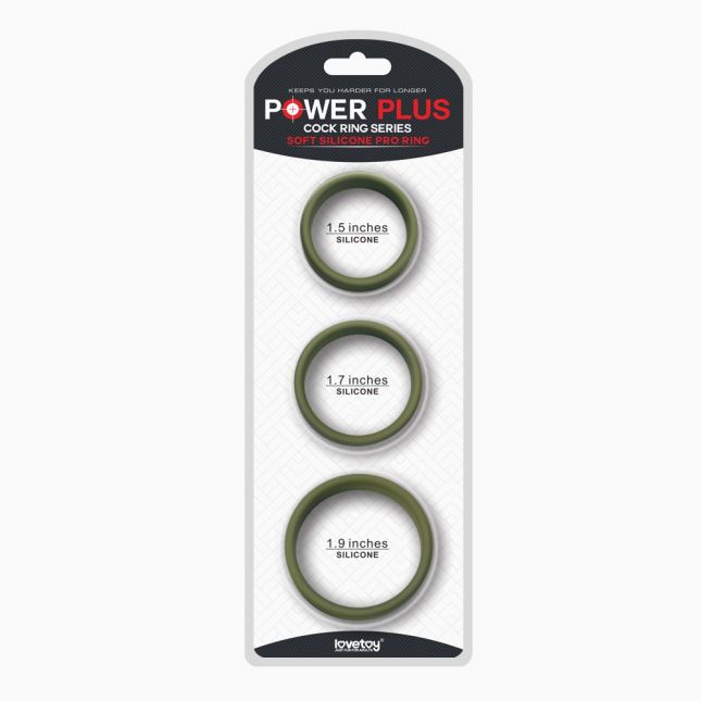 Ерекційні кільця - Power Plus Soft Silicone Pro Ring Army Green Army Green