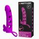 Насадка на член - Pretty Love Vibrating Penis Sleeve With Ball Strap 6" Purple Насадка на член - Pretty Love Vibrating Penis Sleeve With Ball Strap 6" Purple