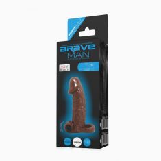 Насадка на член - Brave Man Vibrating Penis Sleeve Brown