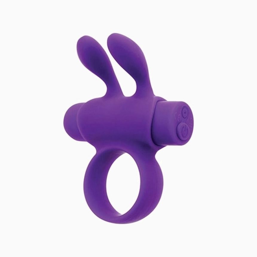 Ерекційне віброкільце S Pleasures Premium Rabbit Ring фіолетове, зі знімною віброкулею та вушками Ерекційне віброкільце S Pleasures Premium Rabbit Ring фіолетове, зі знімною віброкулею та вушками