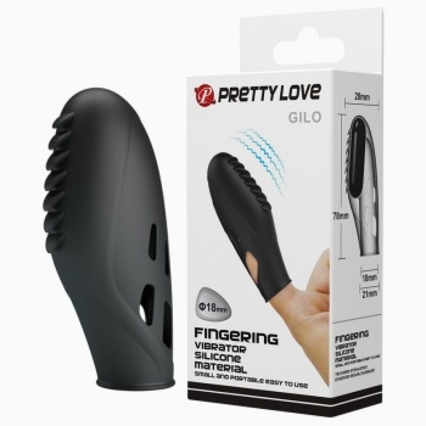 Насадка на палець - Pretty Love Gilo Finger Vibrator Black Насадка на палець - Pretty Love Gilo Finger Vibrator Black