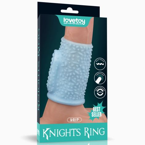 Насадка на член - Vibrating Drip Knights Ring Blue