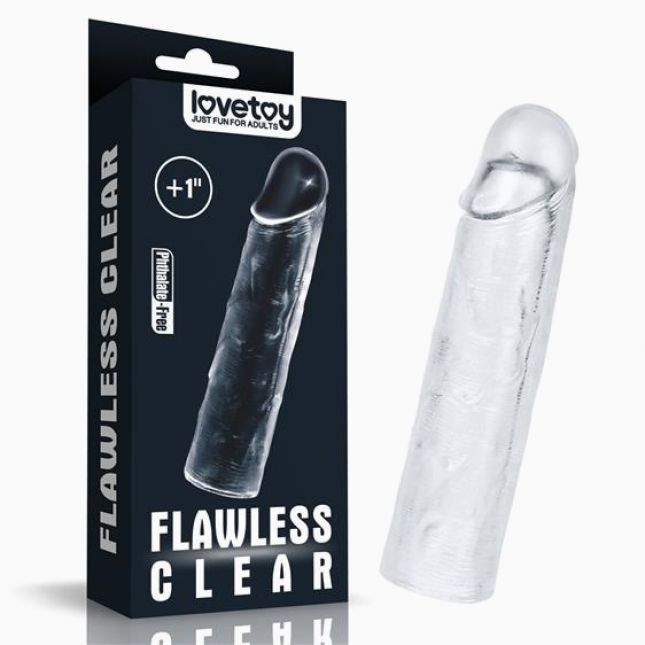 Насадка - Add 1''Flawless Clear Penis Sleeve Clear