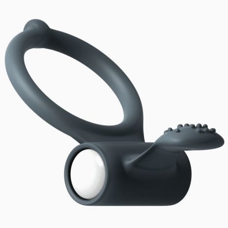 Эрекционное кольцо Dorcel Power Clit Black V2 с вибрацией (мятая упаковка)