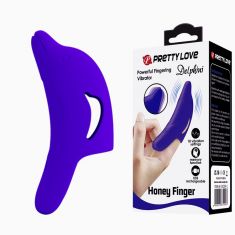 Вібронасадка на палець - Pretty Love Delphini Fingering Vibrator Blue Вібронасадка на палець - Pretty Love Delphini Fingering Vibrator Blue