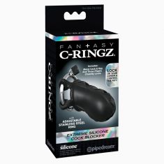 Fantasy C-Ringz Extreme Silicone Cock Blocker - Black