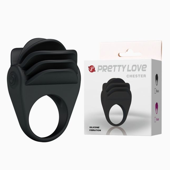Ерекційне кільце - Chester Silicone Vibrating Cock Ring