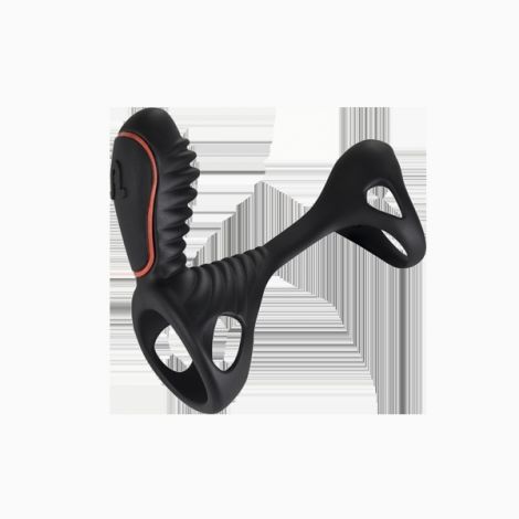 Вибронасадка на член Adrien Lastic Gladiator с пультом LRS, стимуляция клитора и точки G, 2 мотора