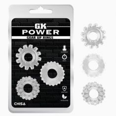Ерекційні кільця - GK Power Gear Up Rings - Clear Ерекційні кільця - GK Power Gear Up Rings - Clear