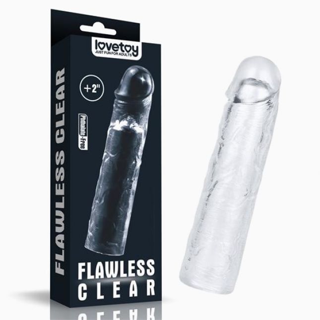 Насадка - Add 2''Flawless Clear Penis Sleeve Clear