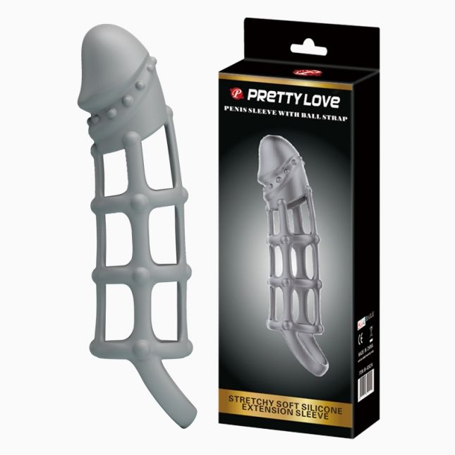 Насадка на член - Pretty Love Hercules Penis Sleeve Grey