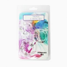 Набір ерекційних кілець - Triple C-Ring Set Clear