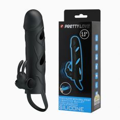Насадка на член - Pretty Love 5,5" Vibrating Penis Sleeve Black