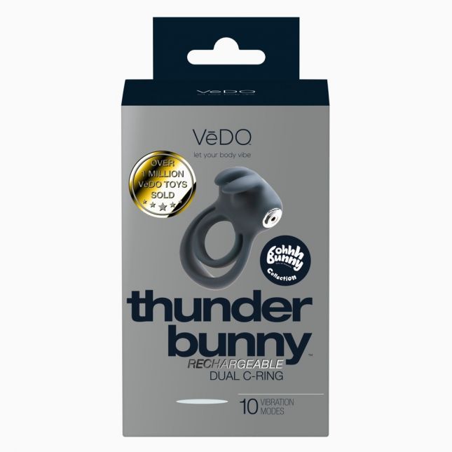 Эрекционное кольцо - VeDO Thunder Bunny Black Pearl