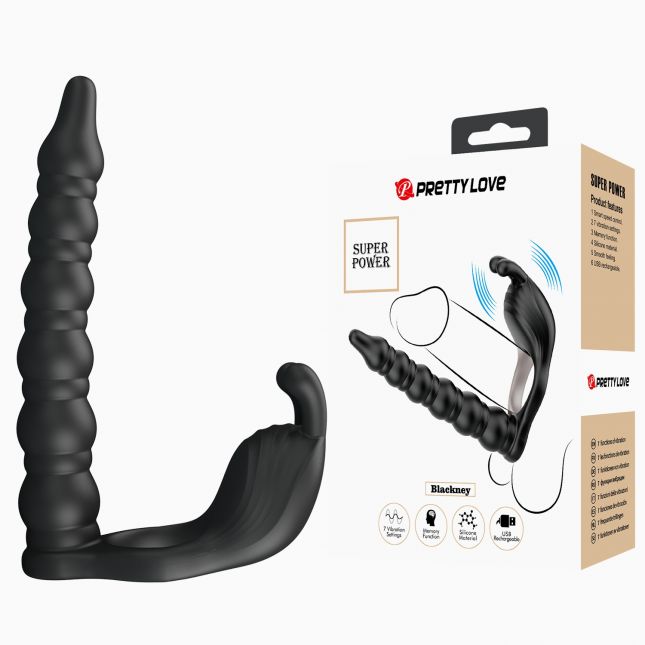 Кільце-насадка для подвійного проникнення - Pretty Love Blackney Vibrating Enhacer Black Кільце-насадка для подвійного проникнення - Pretty Love Blackney Vibrating Enhacer Black