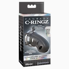 Fantasy C-Ringz Hardcore Silicone Cock Blocker - Black