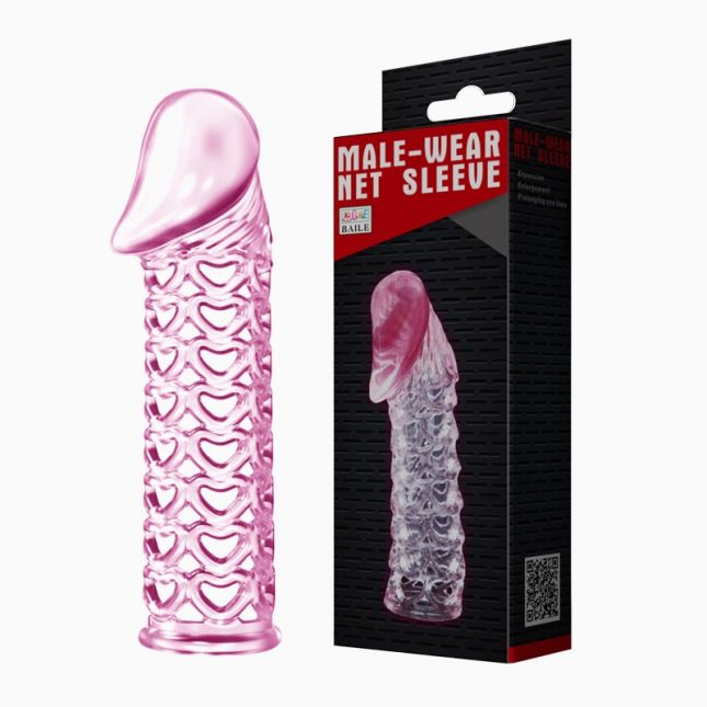 Насадка на член - Male-Wear Net Sleeve Pink
