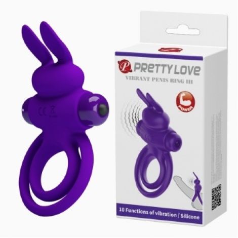 Ерекційне кільце - Pretty Love Vibrant Penis Ring III Purple