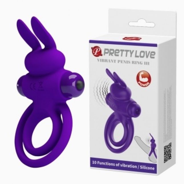 Ерекційне кільце - Pretty Love Vibrant Penis Ring III Purple Ерекційне кільце - Pretty Love Vibrant Penis Ring III Purple