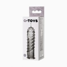 Насадка на пенис Toyfa A-Toys, TPR, прозрачный, 15,3 см