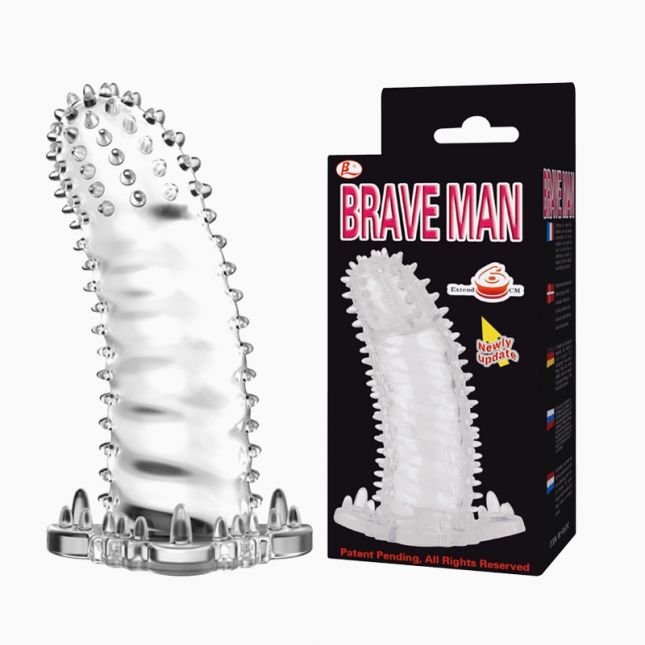 Насадка на член - Brave Man Penis Sleeve Clear Насадка на член - Brave Man Penis Sleeve Clear