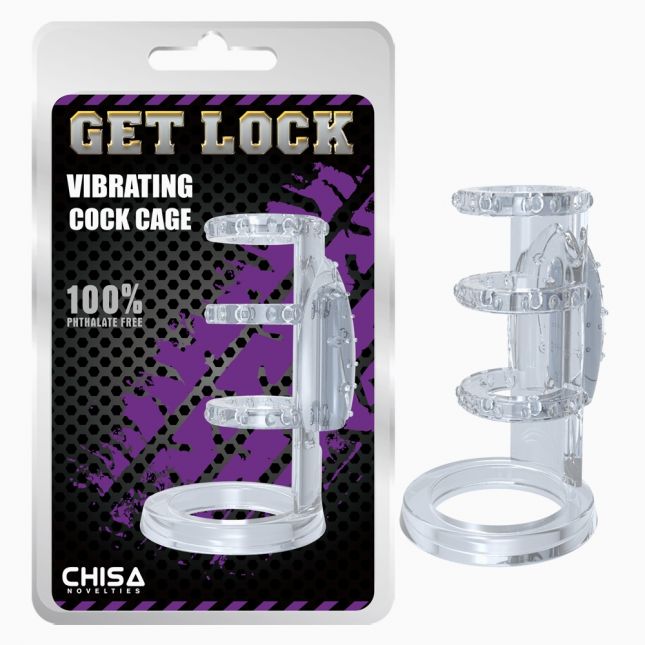 Насадка на член - Vibrating Cock Cage - blue