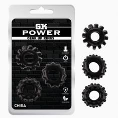Ерекційні кільця - GK Power Gear Up Rings - Black