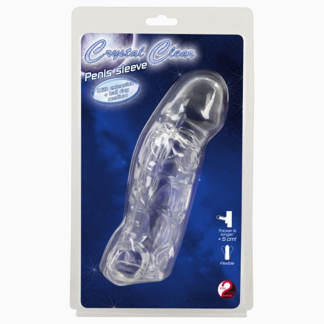Насадка на член - Crystal Clear Penis Sleeve wit