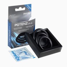 Ерекційні кільця - POTENZplus, black, Mix S, M, L, 3 шт.