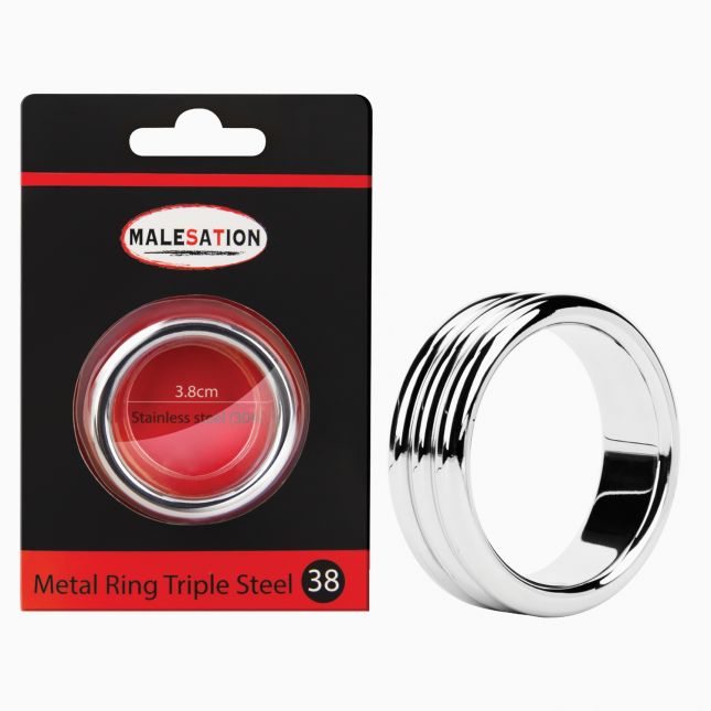 Ерекційне кільце - MALESATION Metal Ring Triple Steel